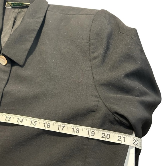 Austin Reed Black Button Front Wool Jacket  Sz 14 - Picture 9 of 11